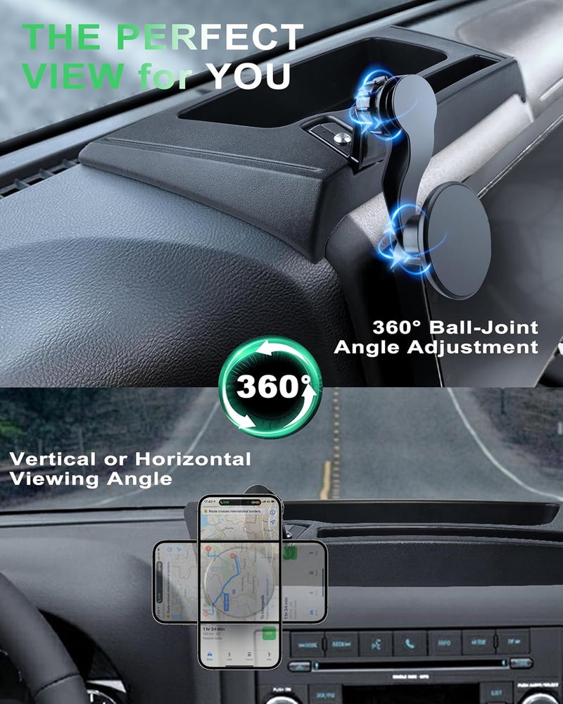 ZKJAYOE Magnetic Phone Mount for Jeep 2011-2017 Wrangler JK JKU - Dashboard Phone Holder with Magsafe for Jeep Wrangler Accessories (Not for JL JLU JT) - Image 5